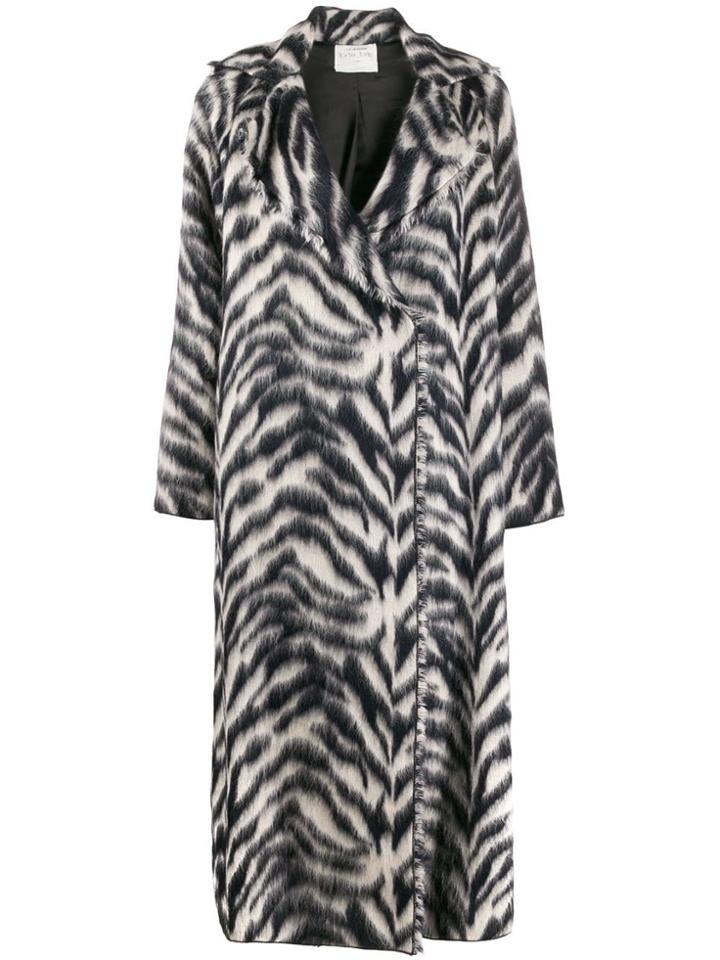 Forte Forte Corteccia-pattern Long Coat - Blue