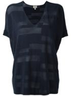 Armani Collezioni - Stylised T-shirt - Women - Cotton/viscose - L, Women's, Blue, Cotton/viscose