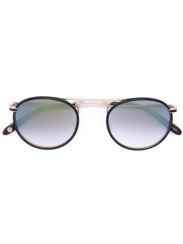Garrett Leight 'cordova' Sunglasses, Adult Unisex, Black, Plastic/metal (other)/leather