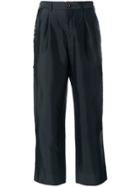 Comme Des Garçons Ripped Seam Trousers - Blue