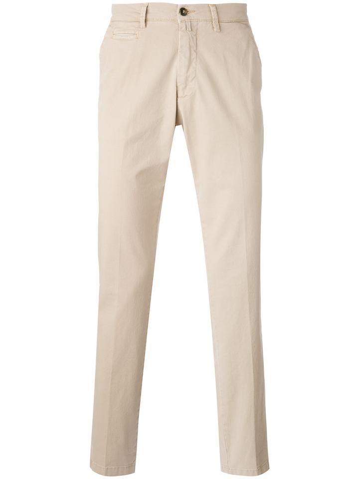 Briglia 1949 - Slim Cut Chinos - Men - Cotton/spandex/elastane - 48, Nude/neutrals, Cotton/spandex/elastane