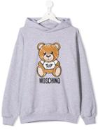 Moschino Kids Teen Teddy Bear Hoodie - Grey