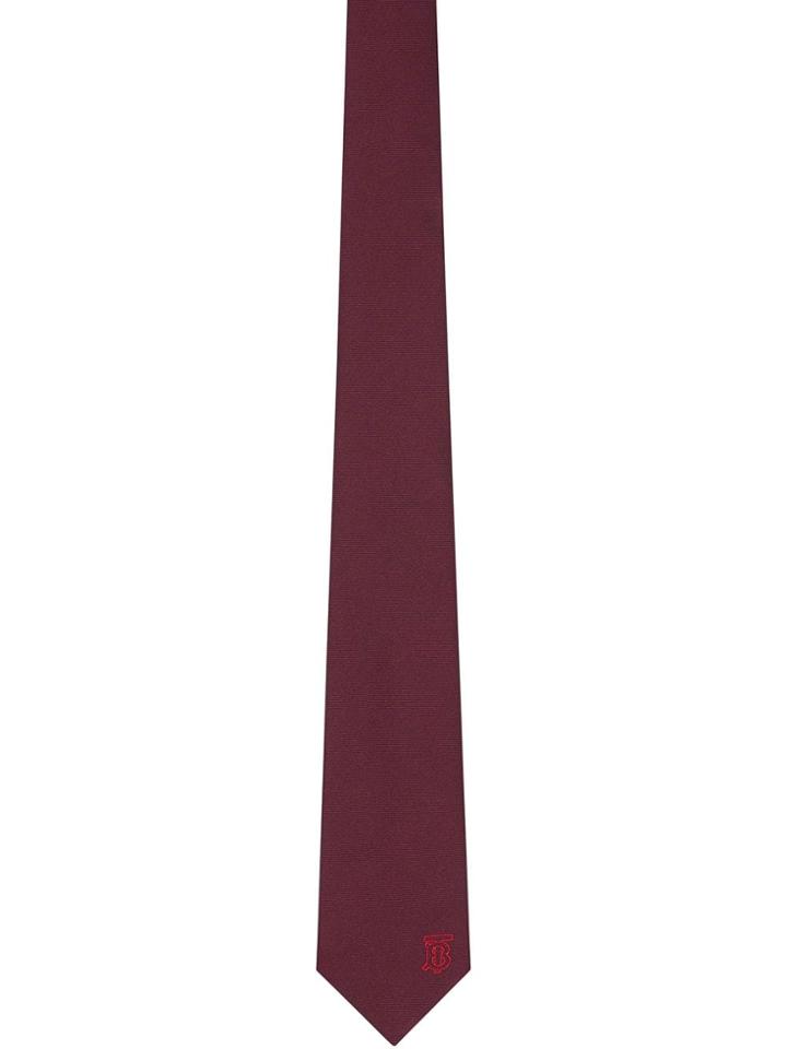 Burberry Classic Cut Monogram Motif Silk Tie - Red