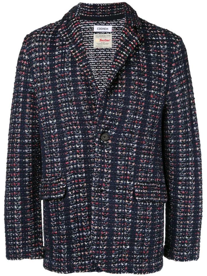 Coohem Tweed Blazer - Blue
