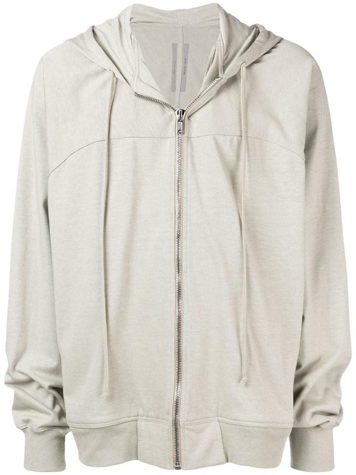 Rick Owens Hooded Zipped Jacket - Nude & Neutrals