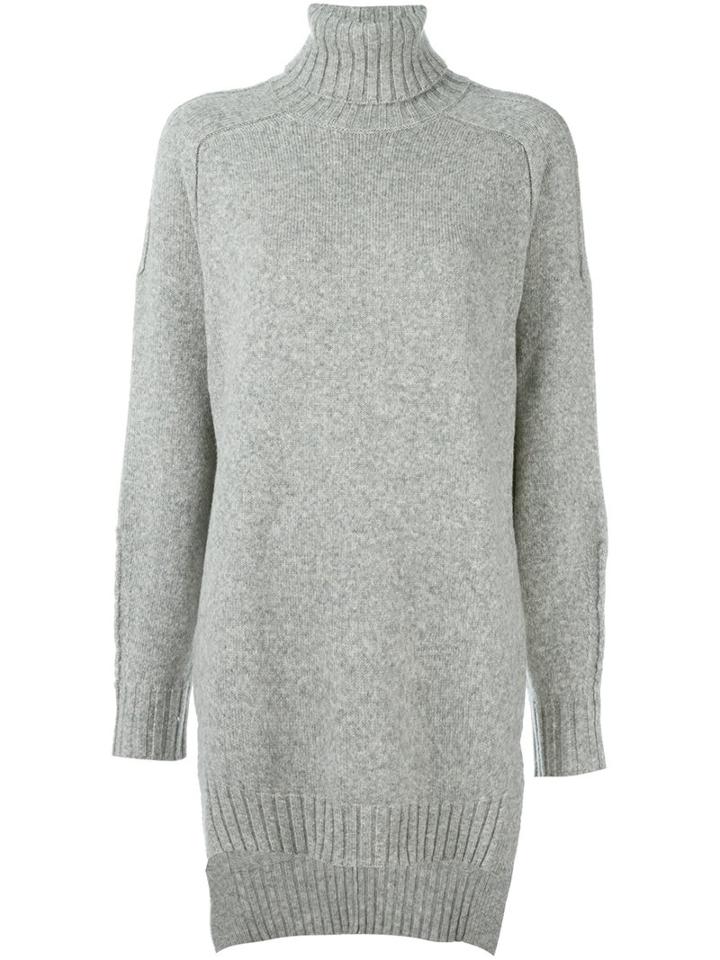 Isabel Marant Long Roll Neck Jumper, Women's, Size: 38, Grey, Polyamide/camel Hair/wool