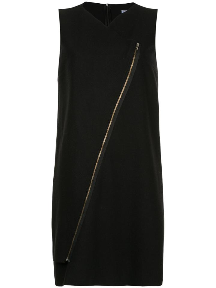 Walter Van Beirendonck Vintage Diagonal Zip Short Dress - Black