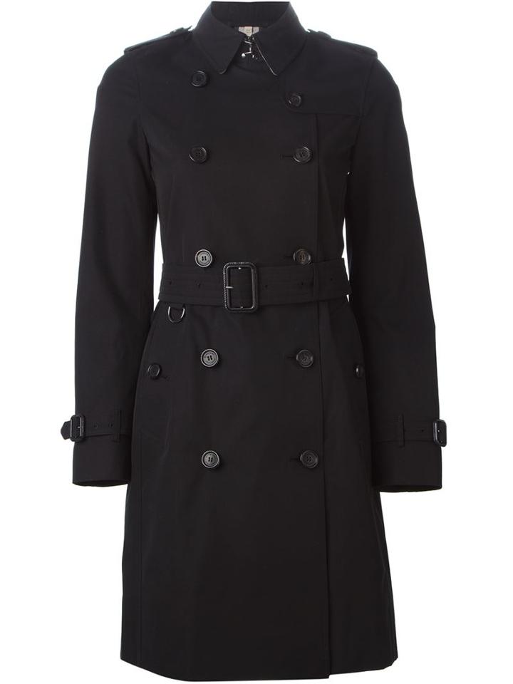 Burberry 'kensington' Belted Trench Coat, Women's, Size: 6, Black, Cotton/viscose