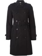 Burberry 'kensington' Belted Trench Coat, Women's, Size: 6, Black, Cotton/viscose