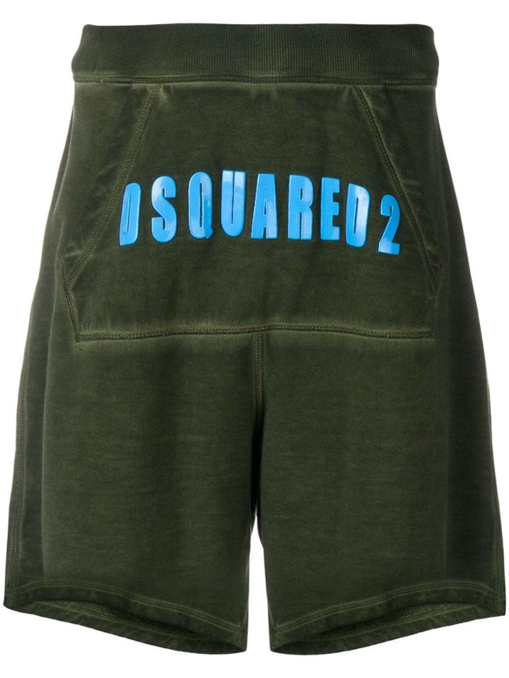 Dsquared2 Logo Track Shorts - Green