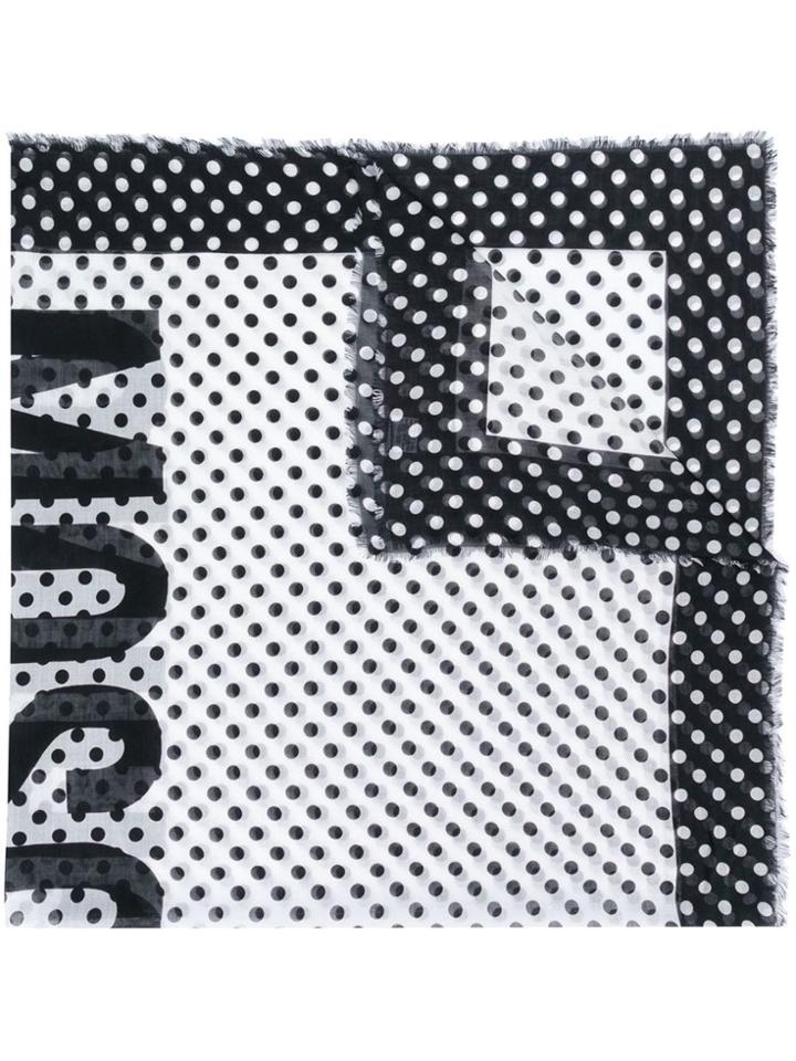 Moschino Polka Dot Scarf - Black