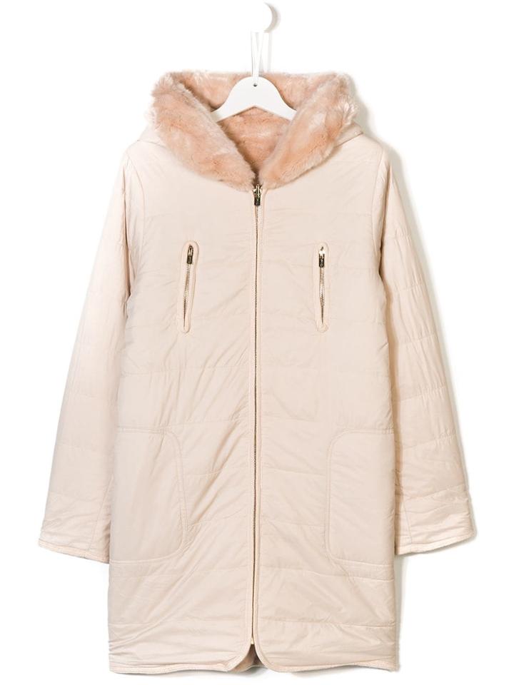 Chloé Kids Reversible Padded Coat - Pink & Purple