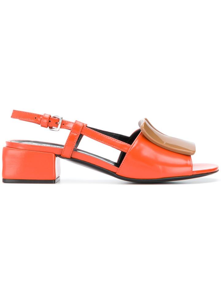 Marni Slingback Sandals - Yellow & Orange