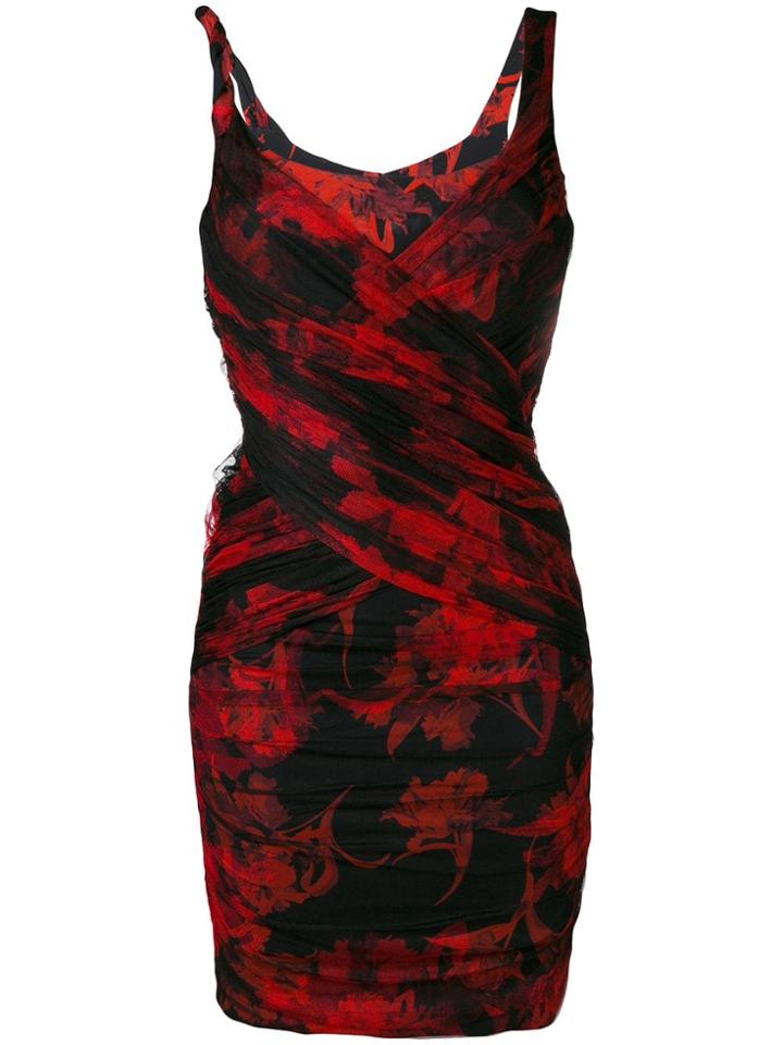 Roberto Cavalli Floral Mini Dress - Black