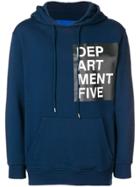 Department 5 Logo Print Hoodie - Blue