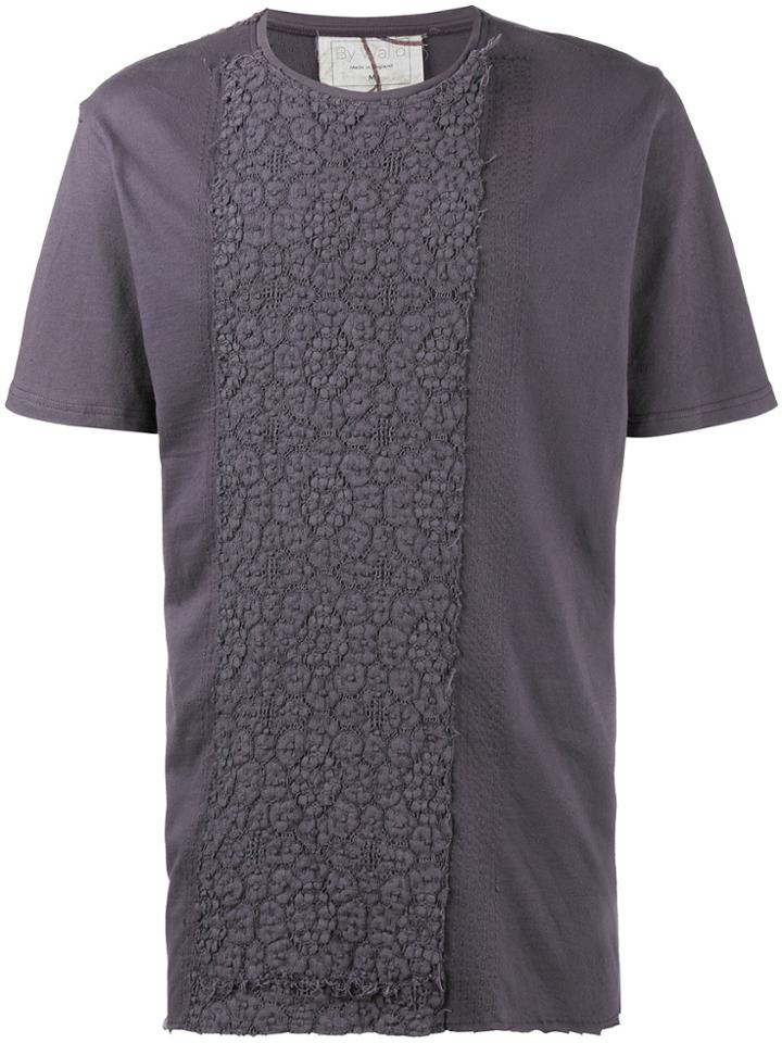 By Walid Floral Embellished T-shirt - Pink & Purple