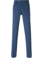 Incotex Front Pleat Trousers, Men's, Size: 46, Blue, Cotton/spandex/elastane