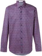 Fashion Clinic Timeless Printed Shirt, Men's, Size: 43, Pink/purple, Cotton