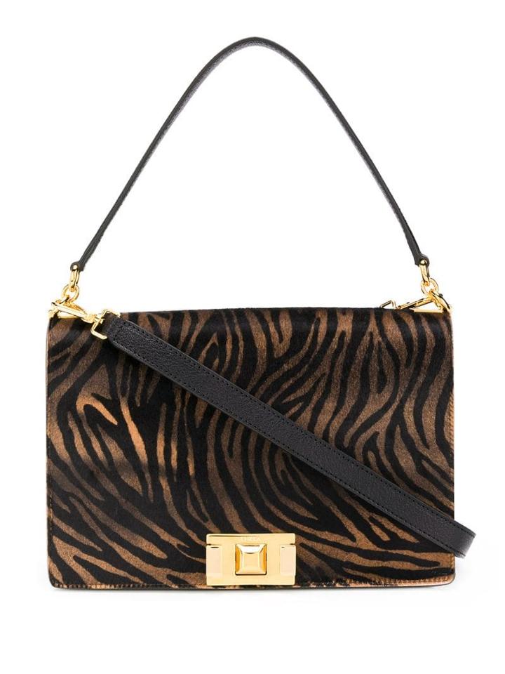 Furla Animal Print Crossbody Bag - Brown