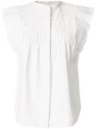 Chloé Cutout-detail Pintucked Shirt - White