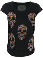 Philipp Plein - Balinay Skulled T-shirt - Women - Cotton - L, Black, Cotton