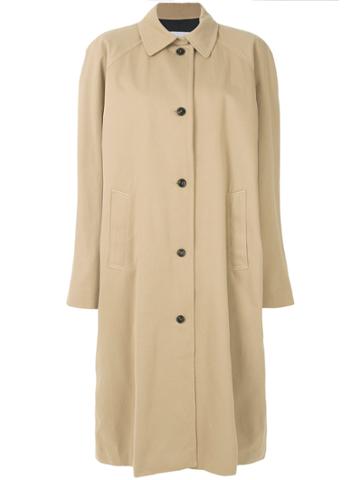 Push Button Oversized Trench Coat - Nude & Neutrals