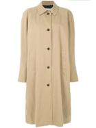 Push Button Oversized Trench Coat - Nude & Neutrals