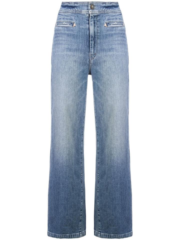 Mother Wide Leg Jeans - Black