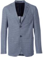 Z Zegna Checked Blazer, Men's, Size: 52, Blue, Cotton/polyamide/spandex/elastane/wool