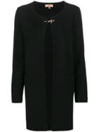 Fay Plain Buckled Cardigan - Black