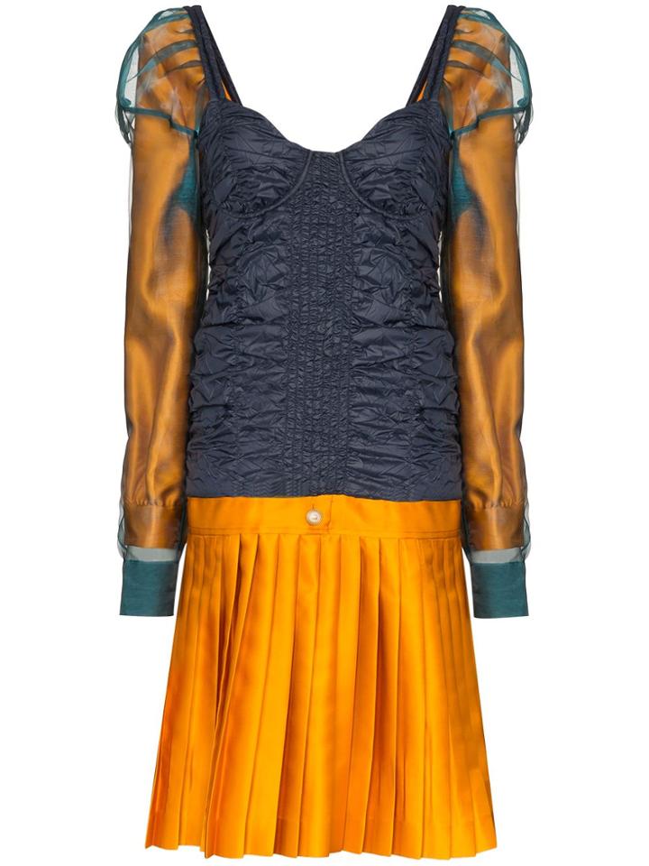 Duran Lantink Crinkled Pleated Dress - Blue