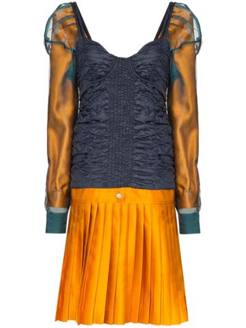 Duran Lantink Crinkled Pleated Dress - Blue