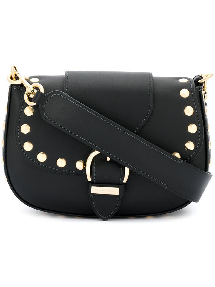 Marc Jacobs - Embellished Navigator Saddle - Women - Leather/metal - One Size, Black, Leather/metal