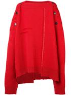 Raf Simons Oversized Jumper, Men's, Red, Wool