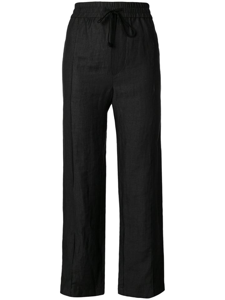 Reality Studio Cropped Trousers - Black