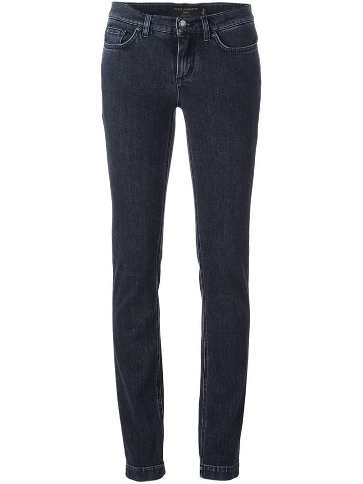 Dolce & Gabbana Skinny Jeans, Women's, Size: 40, Grey, Cotton/spandex/elastane