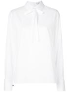 Valentino - Ribbon Tie Shirt - Women - Cotton - 38, White, Cotton