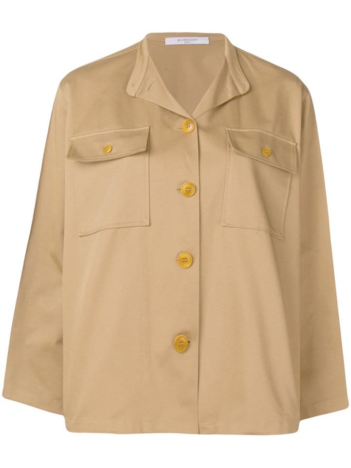 Givenchy Loose Mandarin Collar Blouse - Neutrals