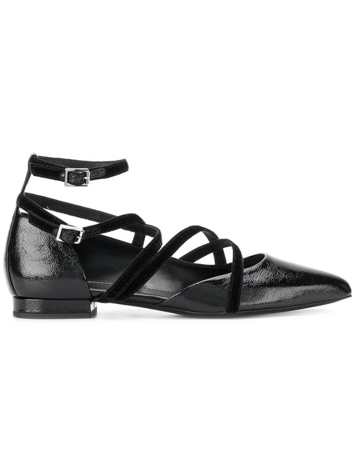 Lanvin Strappy Ballerina Shoes - Black