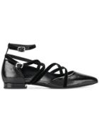 Lanvin Strappy Ballerina Shoes - Black