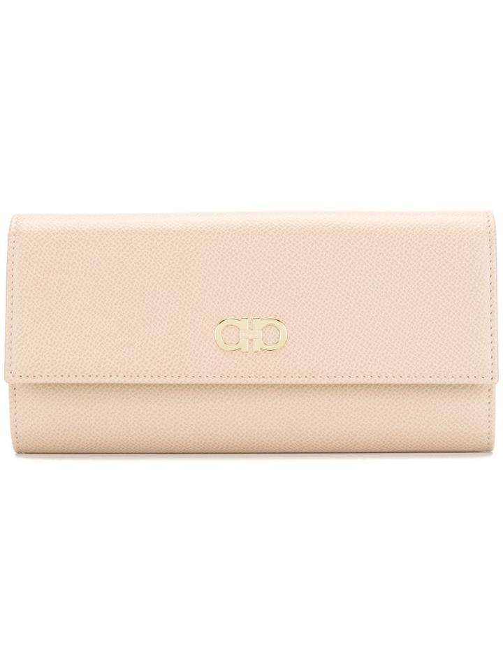Salvatore Ferragamo Double Gancio Continental Wallet - Neutrals