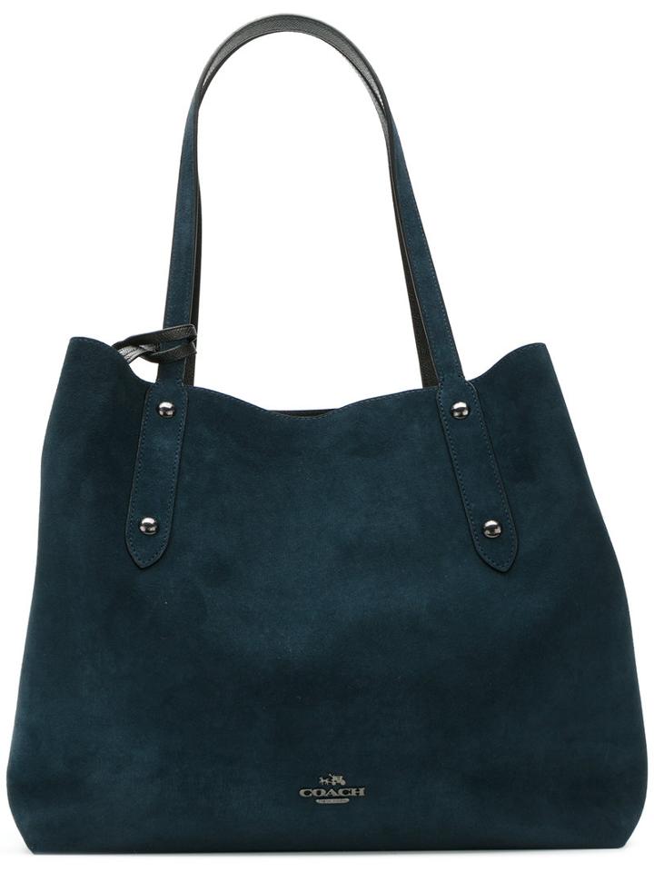 Coach - Large Market Tote Bag - Women - Suede - One Size, Blue, Suede