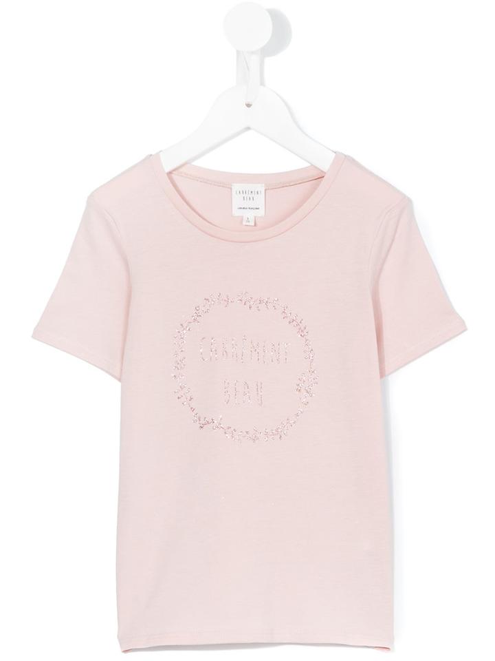 Carrèment Beau - Glitter Print T-shirt - Kids - Cotton/modal - 10 Yrs, Girl's, Pink/purple