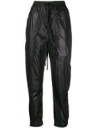 Ilaria Nistri Glossy Shell Track Pants - Black