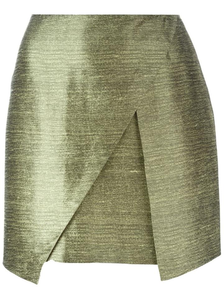 Romeo Gigli Vintage Mini Wrap Skirt, Women's, Size: 46, Green