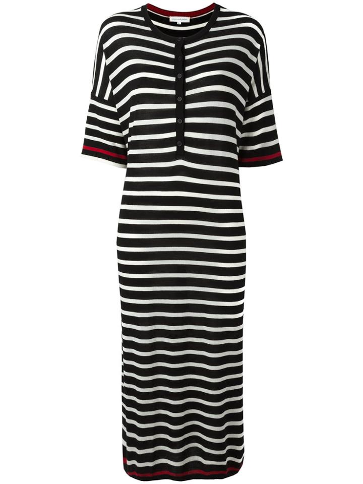 Chinti & Parker Striped Knitted Dress - Black