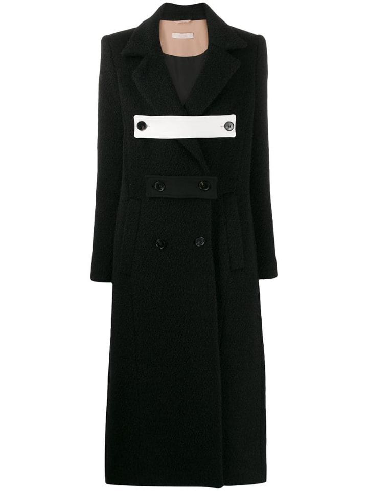 Ssheena Decorative Martingale Coat - Black
