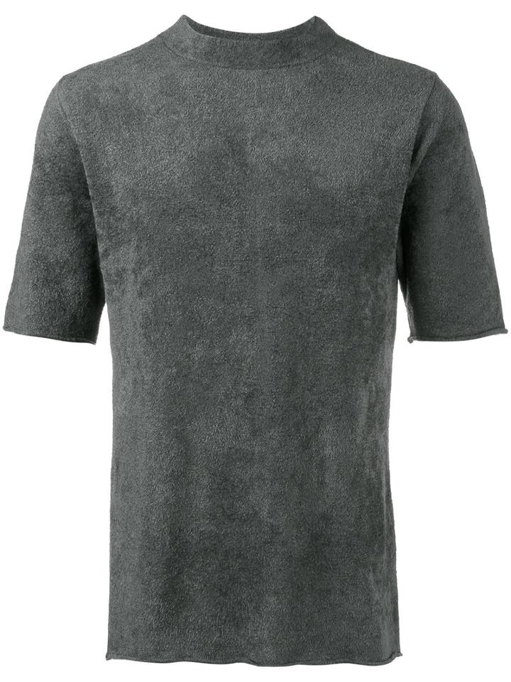 Ex Infinitas - Mock Neck T-shirt - Men - Polyamide/viscose - M, Green, Polyamide/viscose