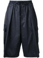 Juun.j Wide Cargo Shorts, Men's, Size: 44, Black, Cotton