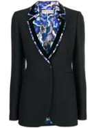 Emilio Pucci Contrast-lapel Fitted Blazer - Black